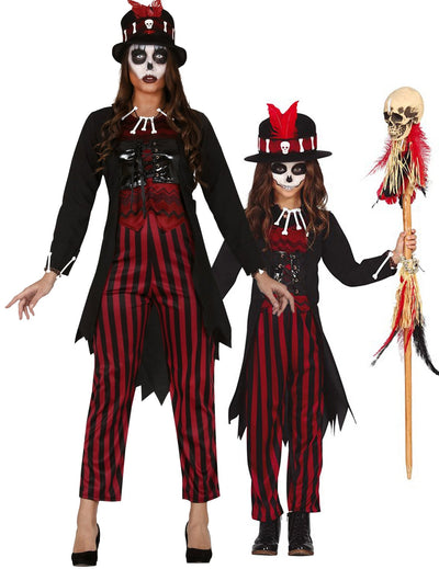 Disfraz de pareja madre-hija vudú Halloween