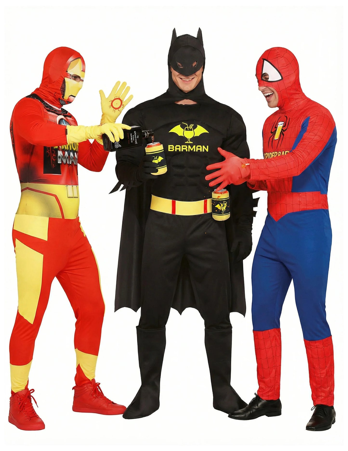 Disfraz de grupo humorístico superhéroes para adultos