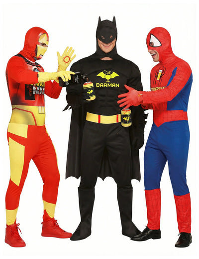 Disfraz de grupo humorístico superhéroes para adultos