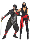 Disfraz de pareja ninja adulto