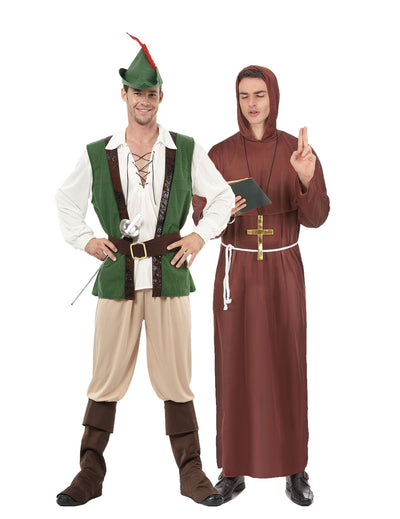 Déguisement de couple Robin et moine des bois