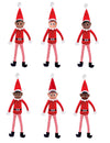 Grupo de 6 duendes traviesos navideños