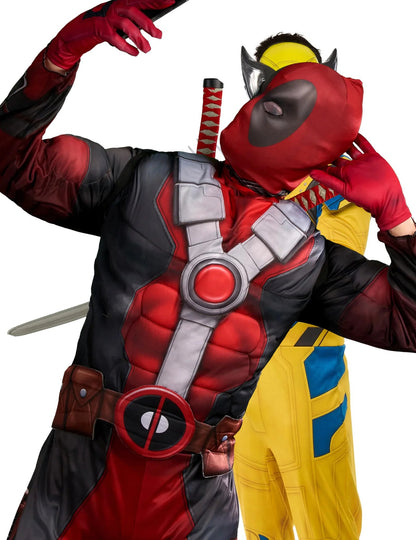 Disfraz de pareja de Deadpool™ y Lobezno™ para adulto