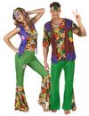 Disfraz de pareja hippie Flower Power