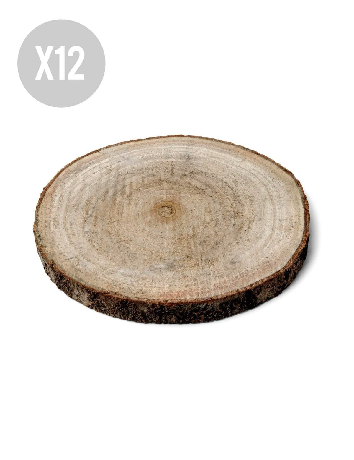 12 troncos de madera natural de 13 a 17 cm