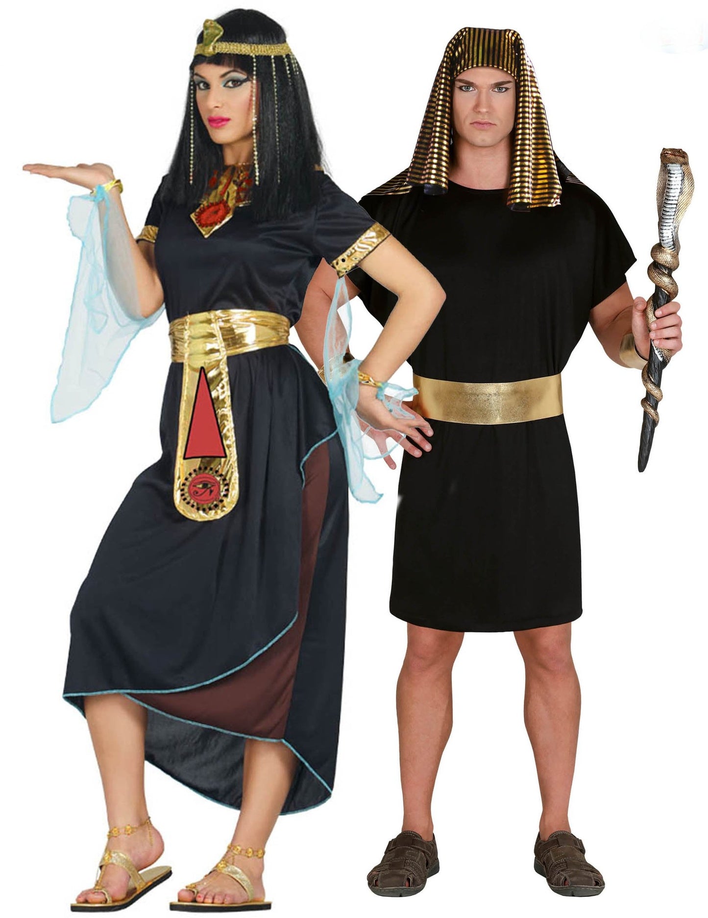 Disfraz de pareja Cleopatra y Faraón adulto
