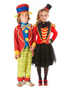 Disfraz de pareja de Madame Loyal y payaso para niños