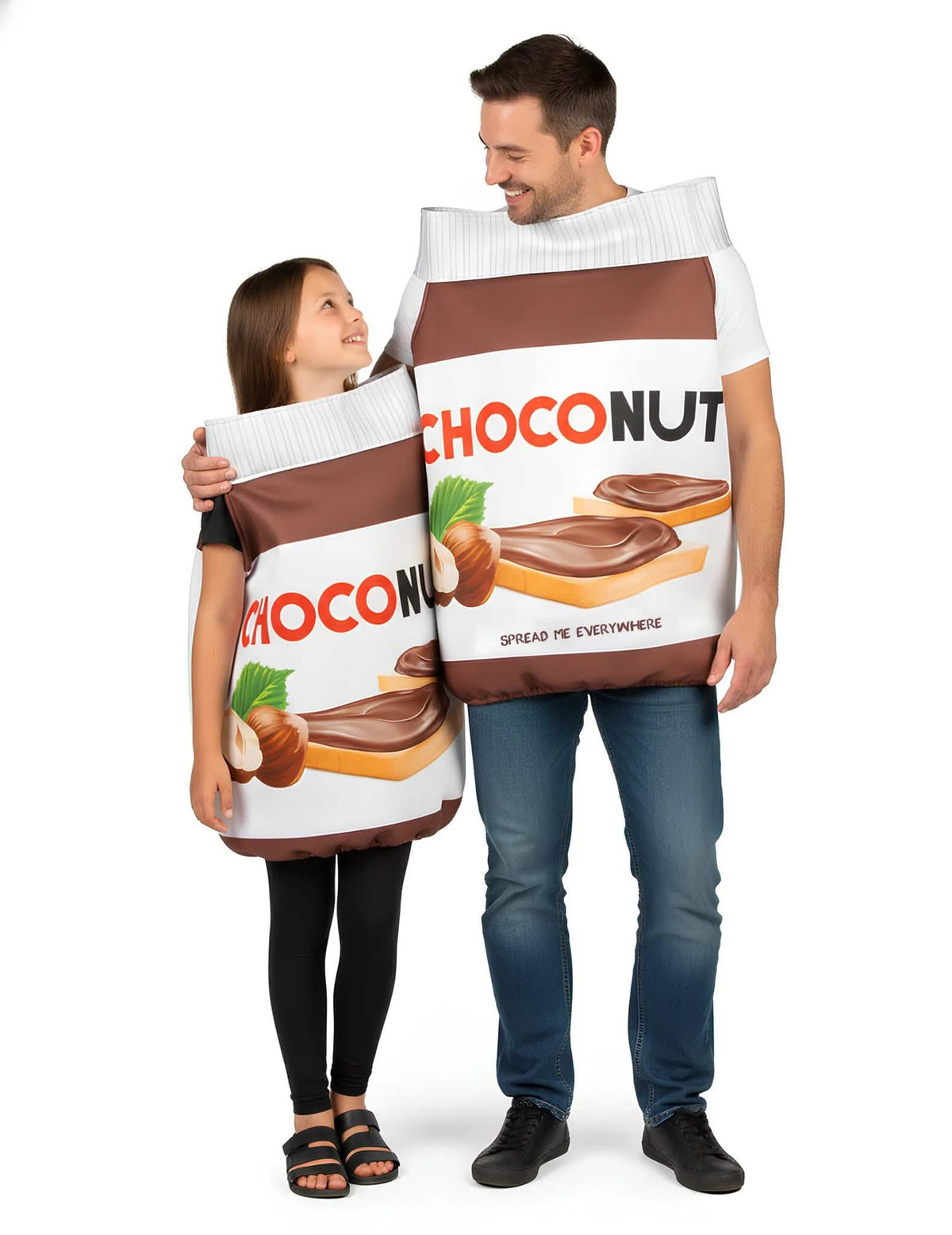 Disfraz de pareja Choconut adulto y niño