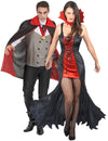 Disfraz de pareja vampiros rojos sangrientos Halloween adulto