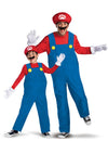Disfraz de pareja Mario™ padre e hijo