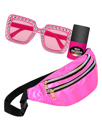 Kit de accesorios rosa fluo para adultos