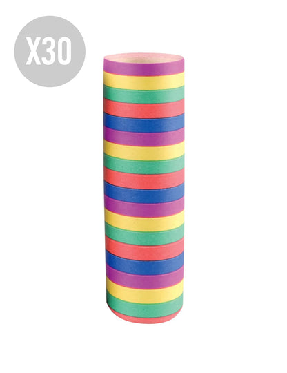 30 rollos de serpentinas de 4 m