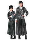 Disfraz de pareja uniforme escolar Miércoles Addams™ niño adulto