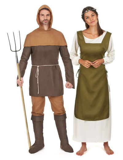 Disfraz de pareja campesinos medievales