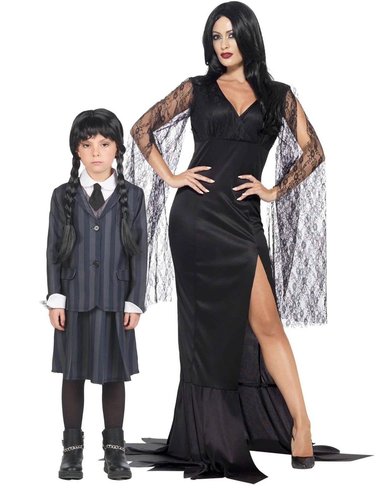 Disfraz de pareja familia macabra madre e hija Halloween
