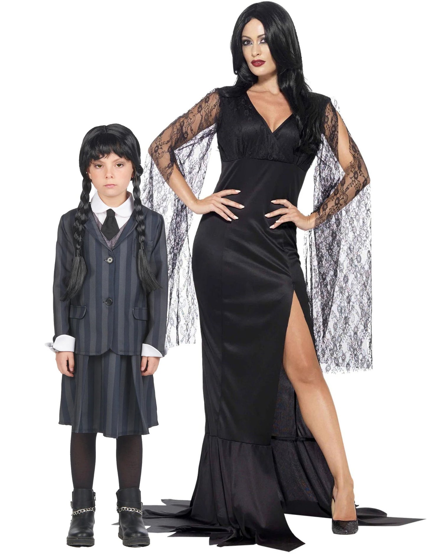 Disfraz de pareja familia macabra madre e hija Halloween