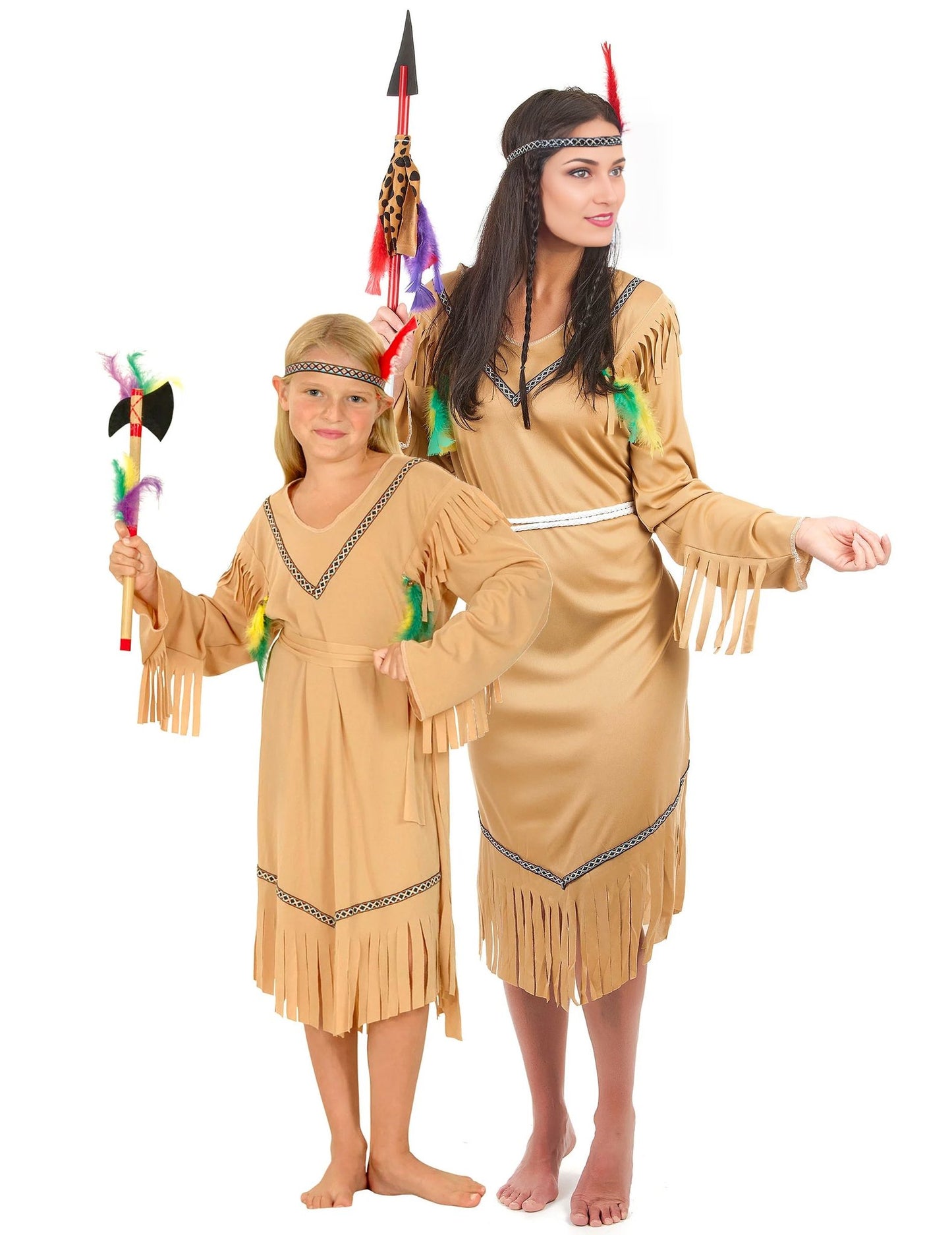 Disfraz de pareja india madre e hija