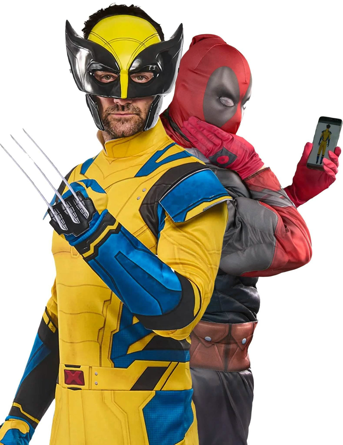 Disfraz de pareja de Deadpool™ y Lobezno™ para adulto