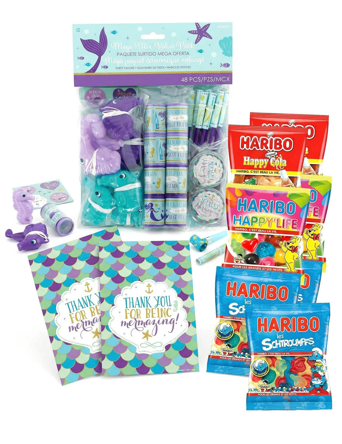 Bolsas sorpresa de cumpleaños sirena - 8 personas