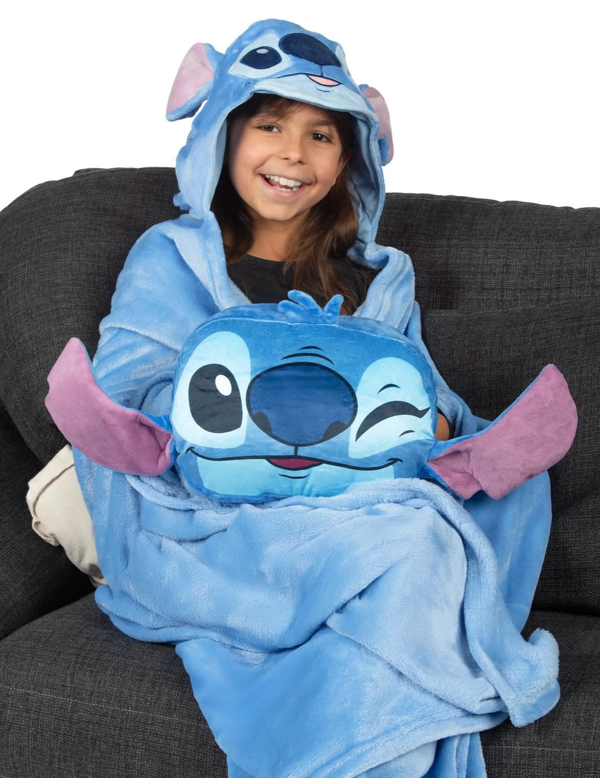 Juego de manta y almohada de forro polar Stitch™