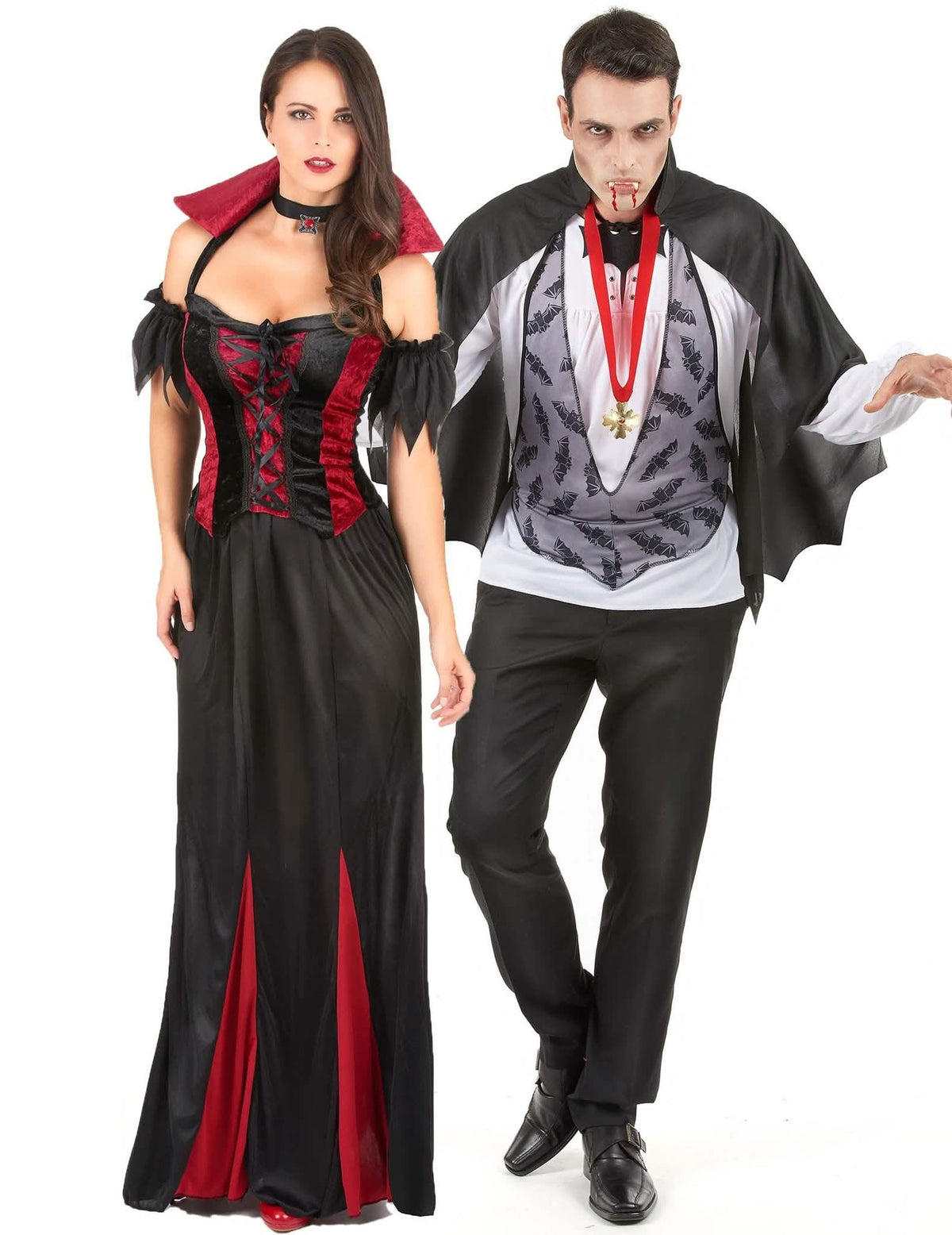 Disfraz de pareja de vampiros ideal para Halloween