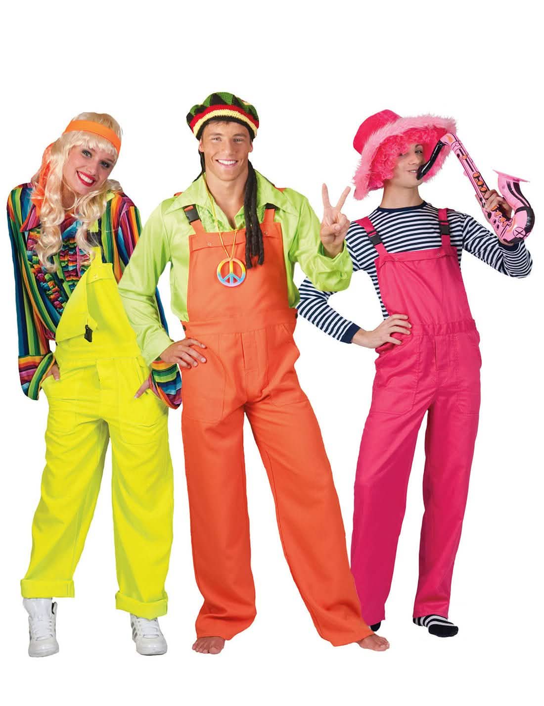 Disfraz de grupo traje fluorescente