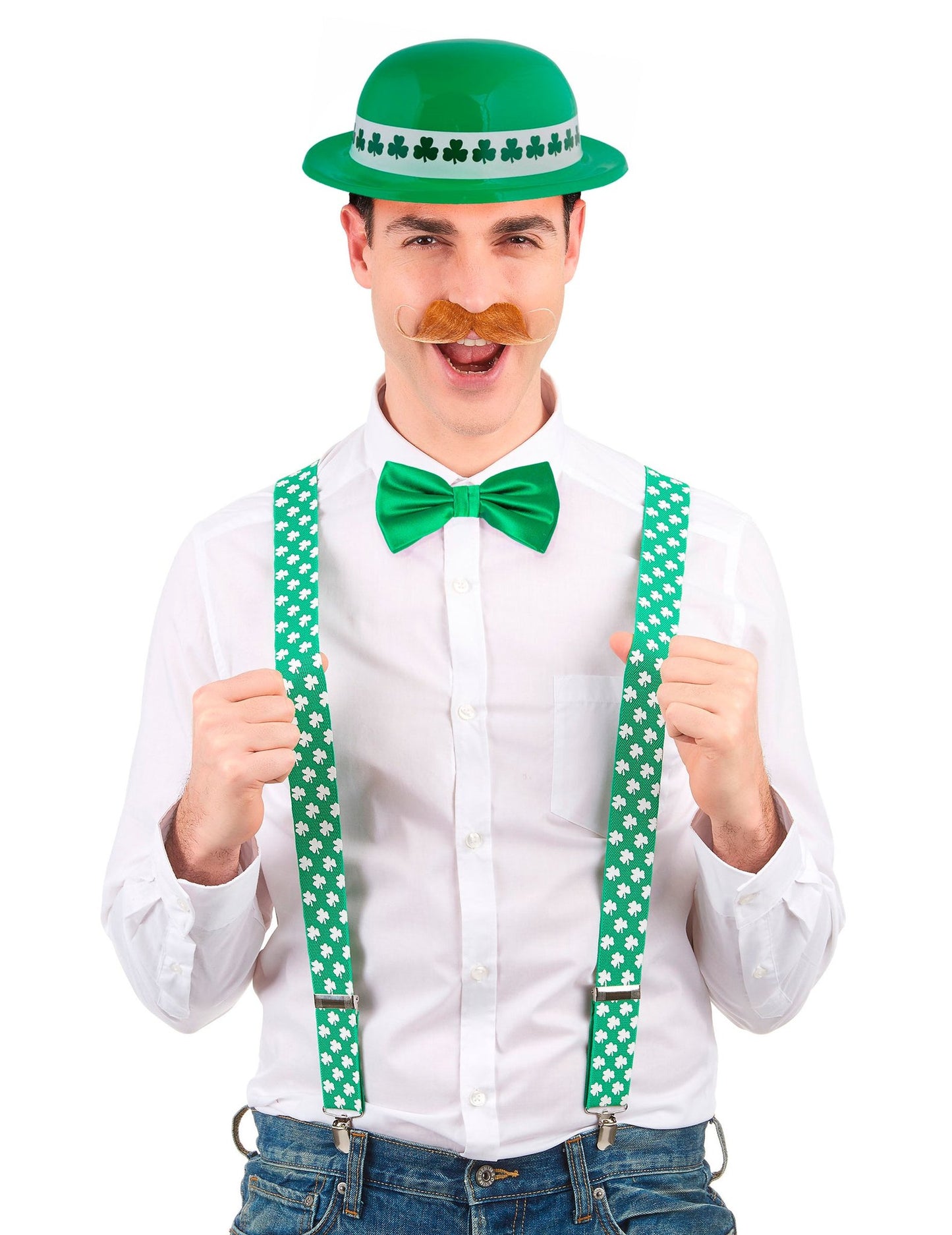 Kit de sombrero y pajarita de San Patricio para adultos