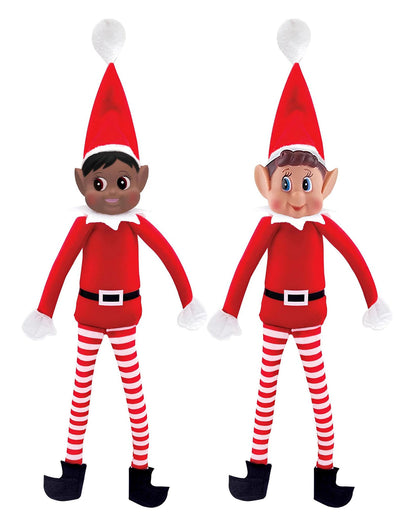 Dúo de duendes traviesos navideños Elfie y Clochette