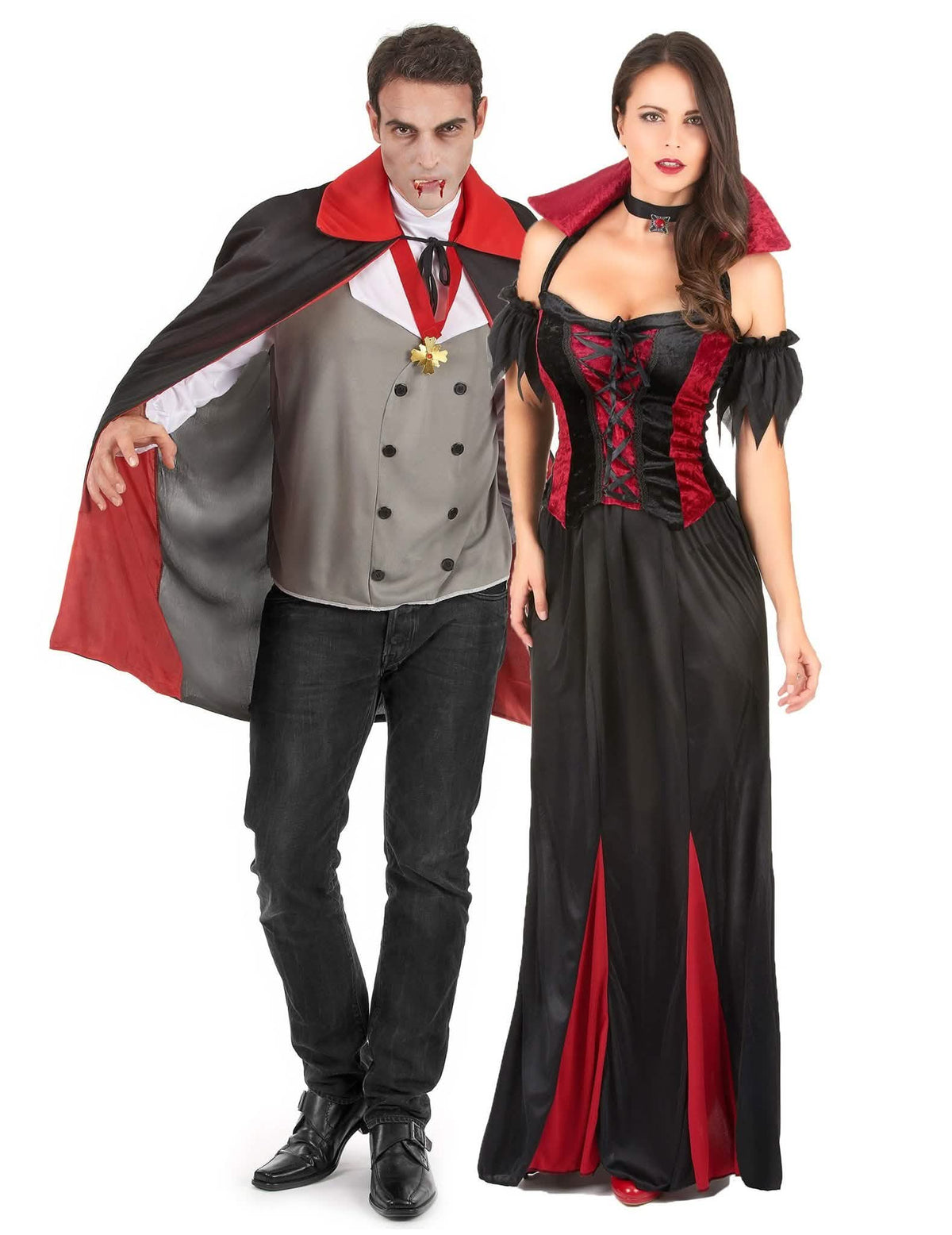 Disfraz de pareja de vampiros Halloween
