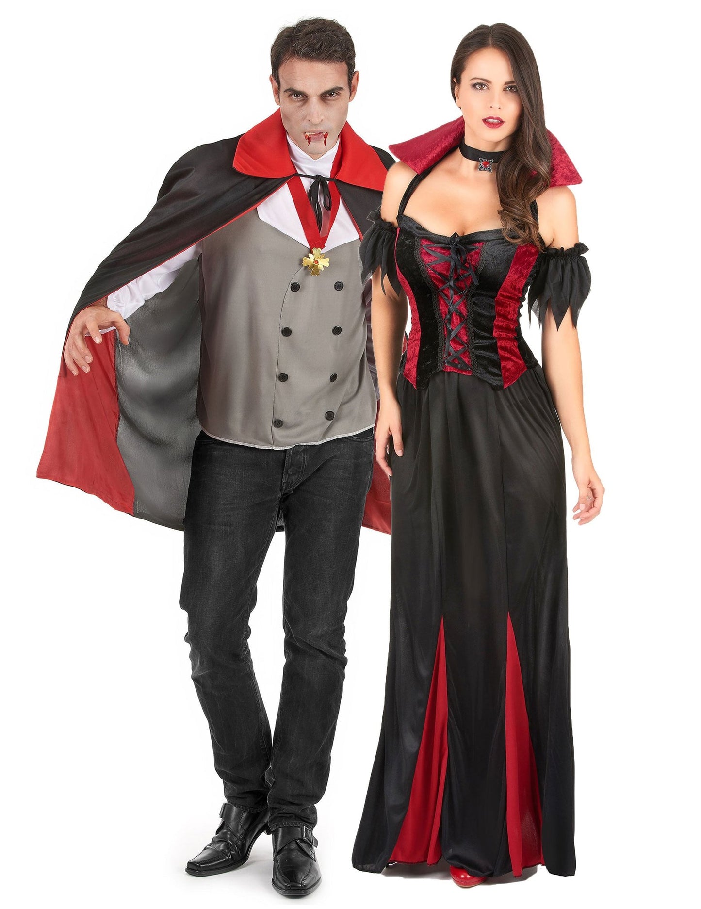 Disfraz de pareja de vampiros Halloween