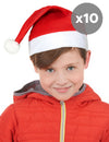 Pack de 10 gorros de Navidad para niño