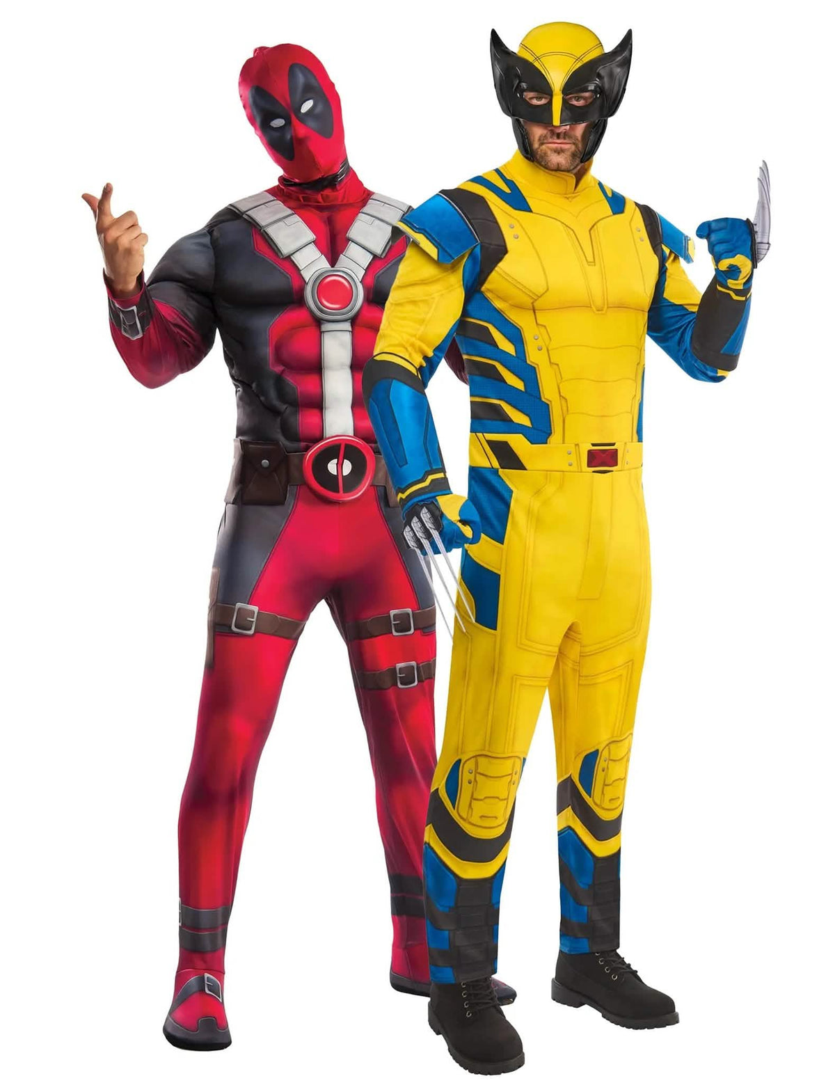 Disfraz de pareja de Deadpool™ y Lobezno™ para adulto
