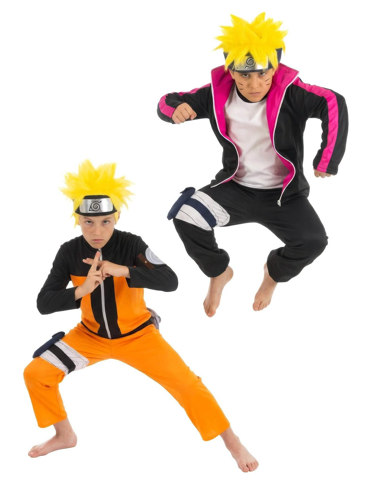 Disfraz de pareja Naruto™ y Boruto™ infantil