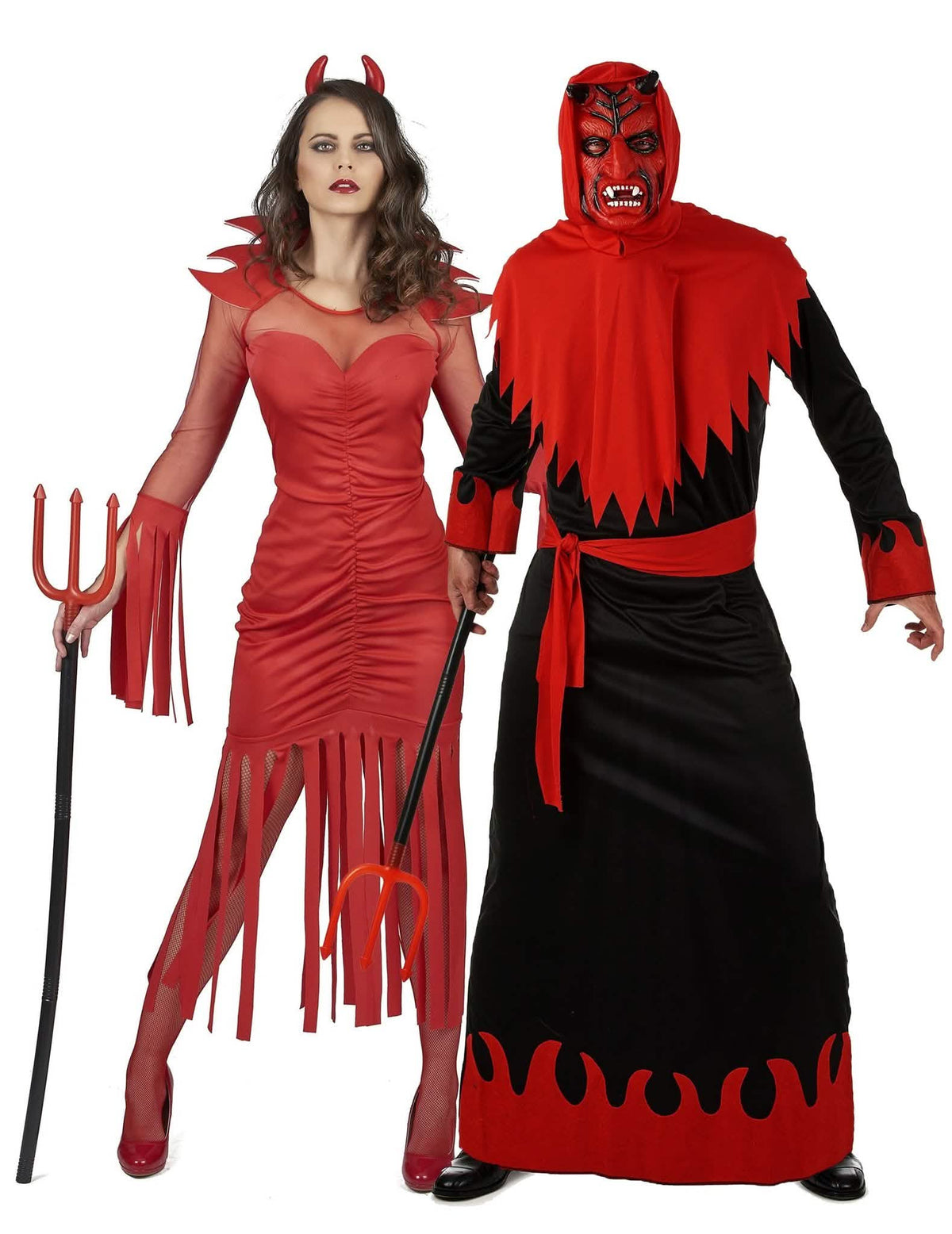 Disfraz de pareja de demonios demoniacos para adulto
