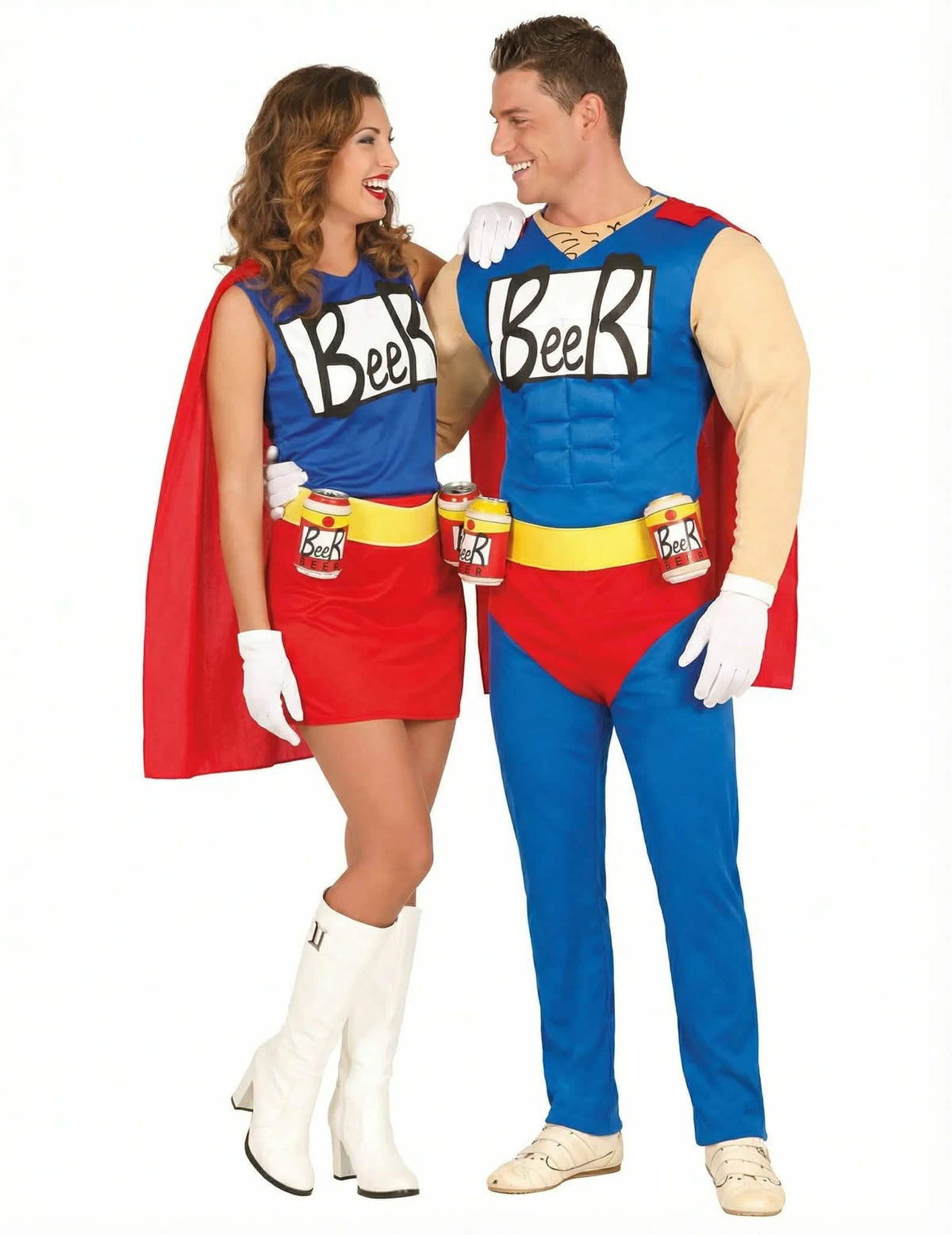 Disfraz de pareja Beerman y Beerwoman para adulto