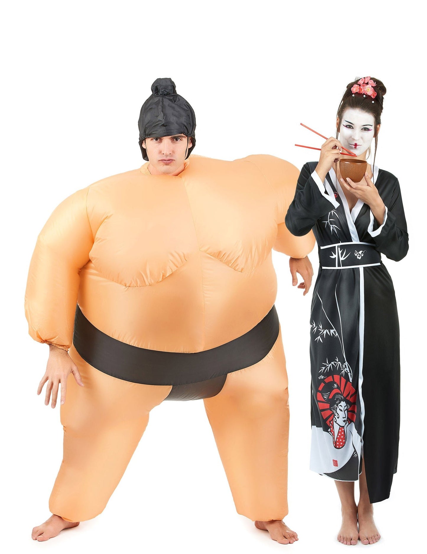 Disfraz de pareja Sumo y Geisha