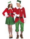 Disfraz de pareja de Elfos de Navidad para adultos