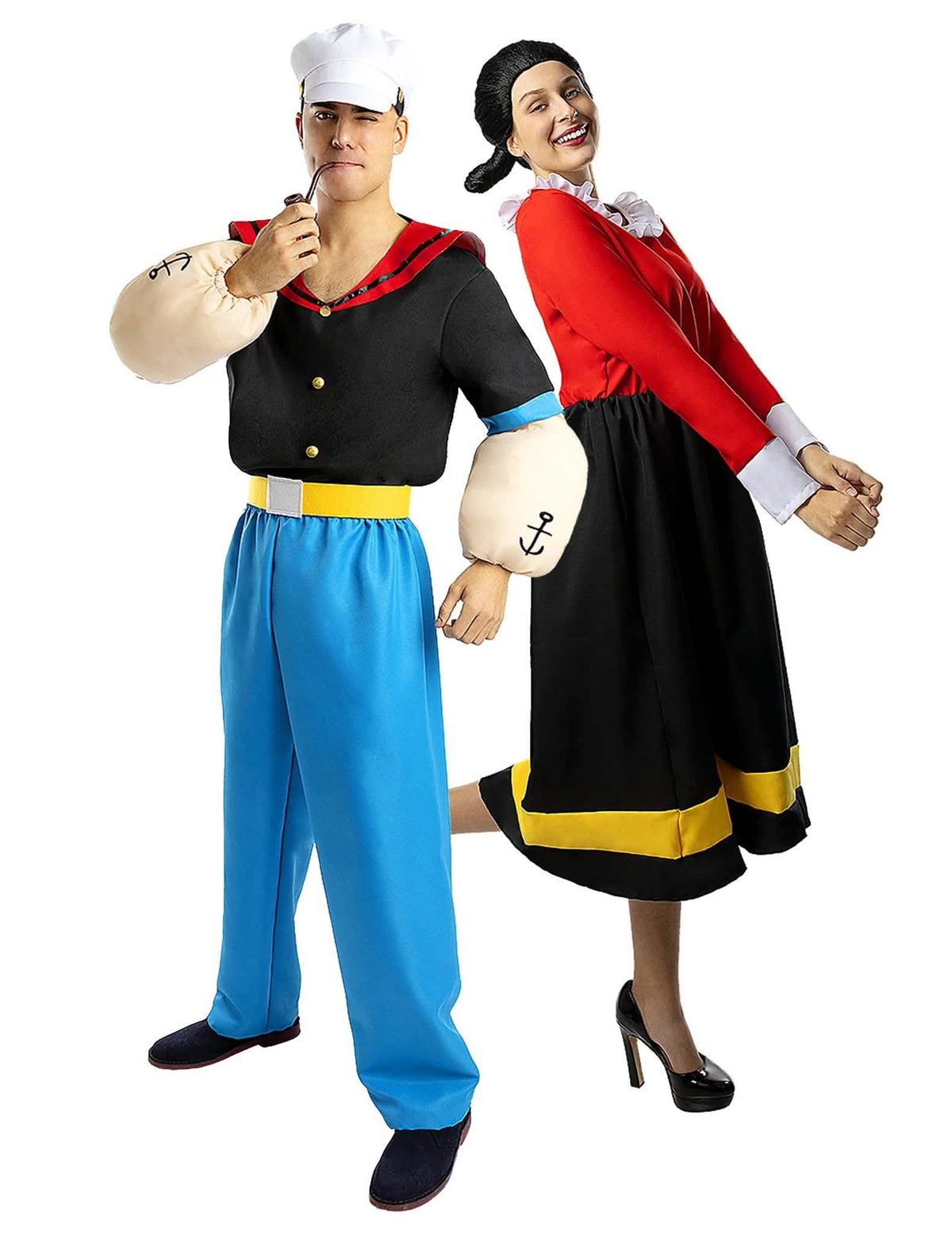 Disfraz de Popeye™ y Olivia™ en pareja para adultos