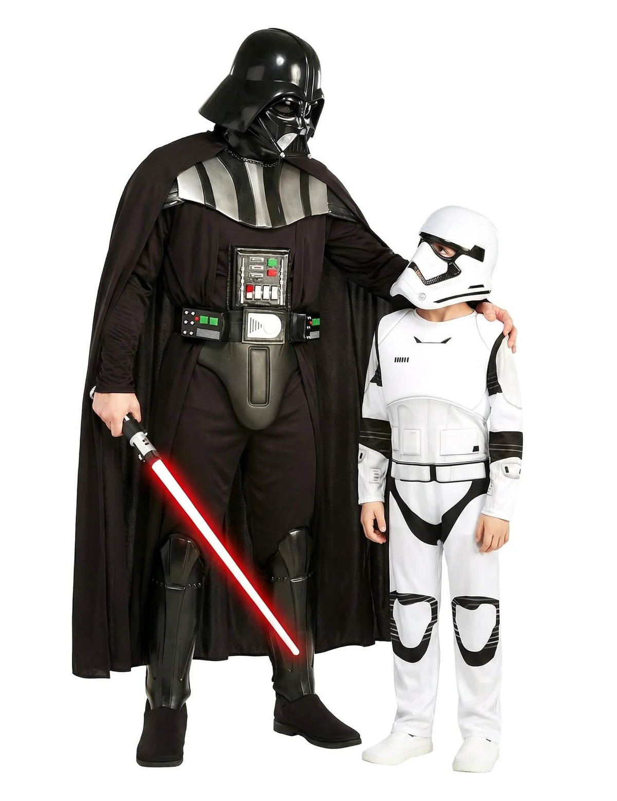 Disfraz de pareja Darth Vader™ y Stormtrooper™ padre e hijo