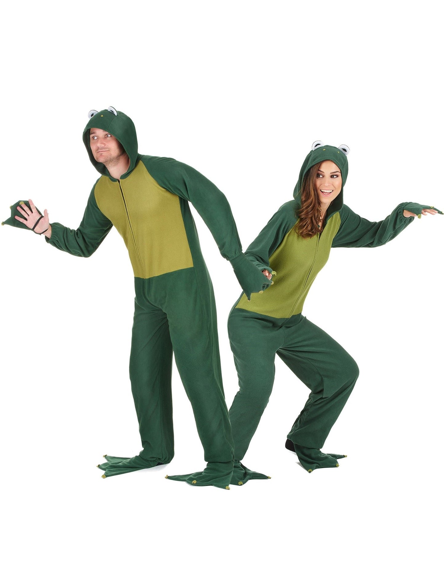 Déguisement de couple combinaison capuche grenouille