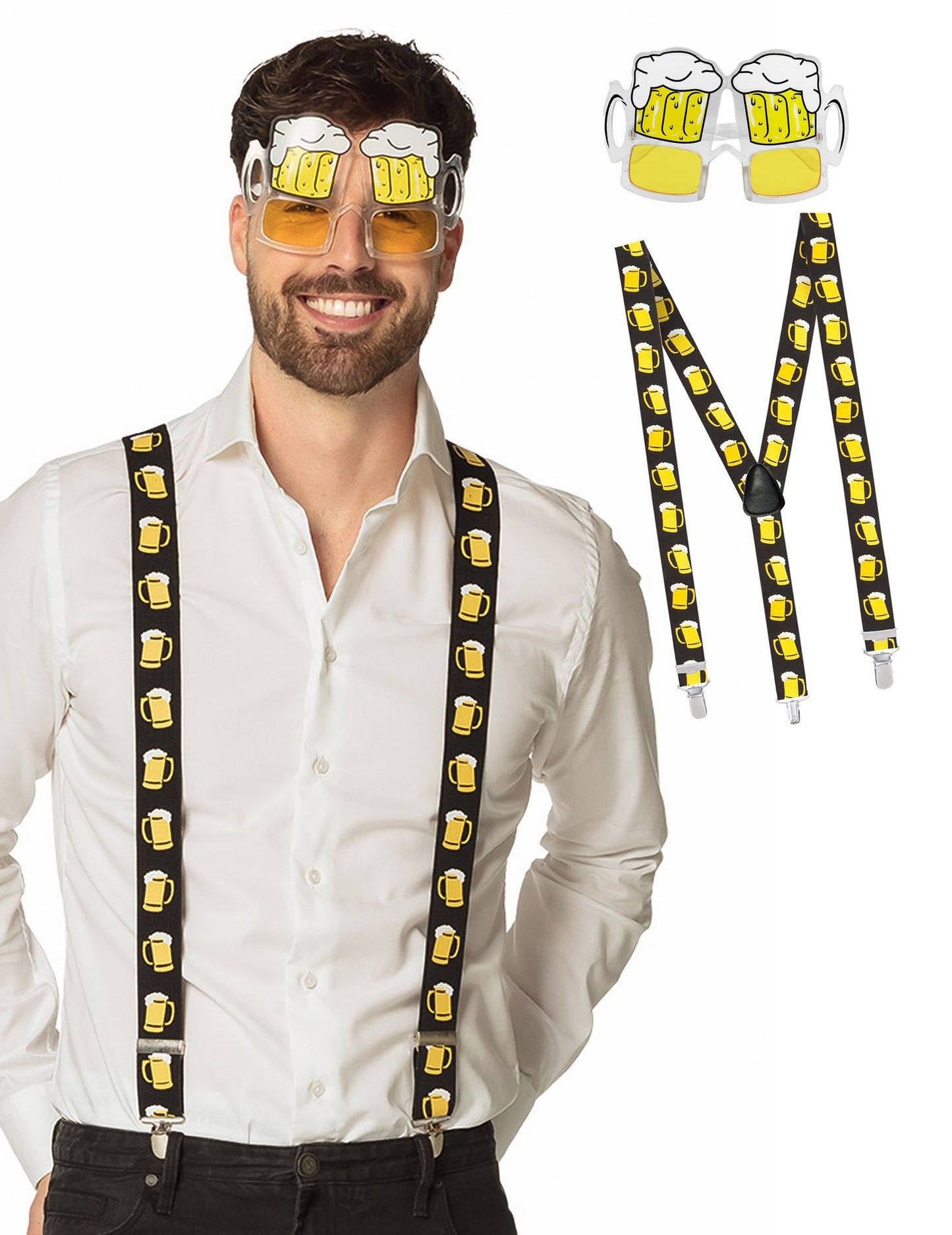 Tirantes y gafas de cerveza para adultos