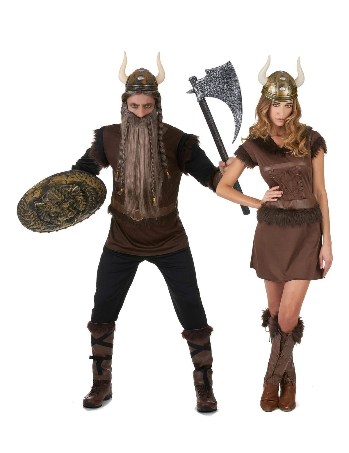 Disfraces de pareja Vikinga para adultos