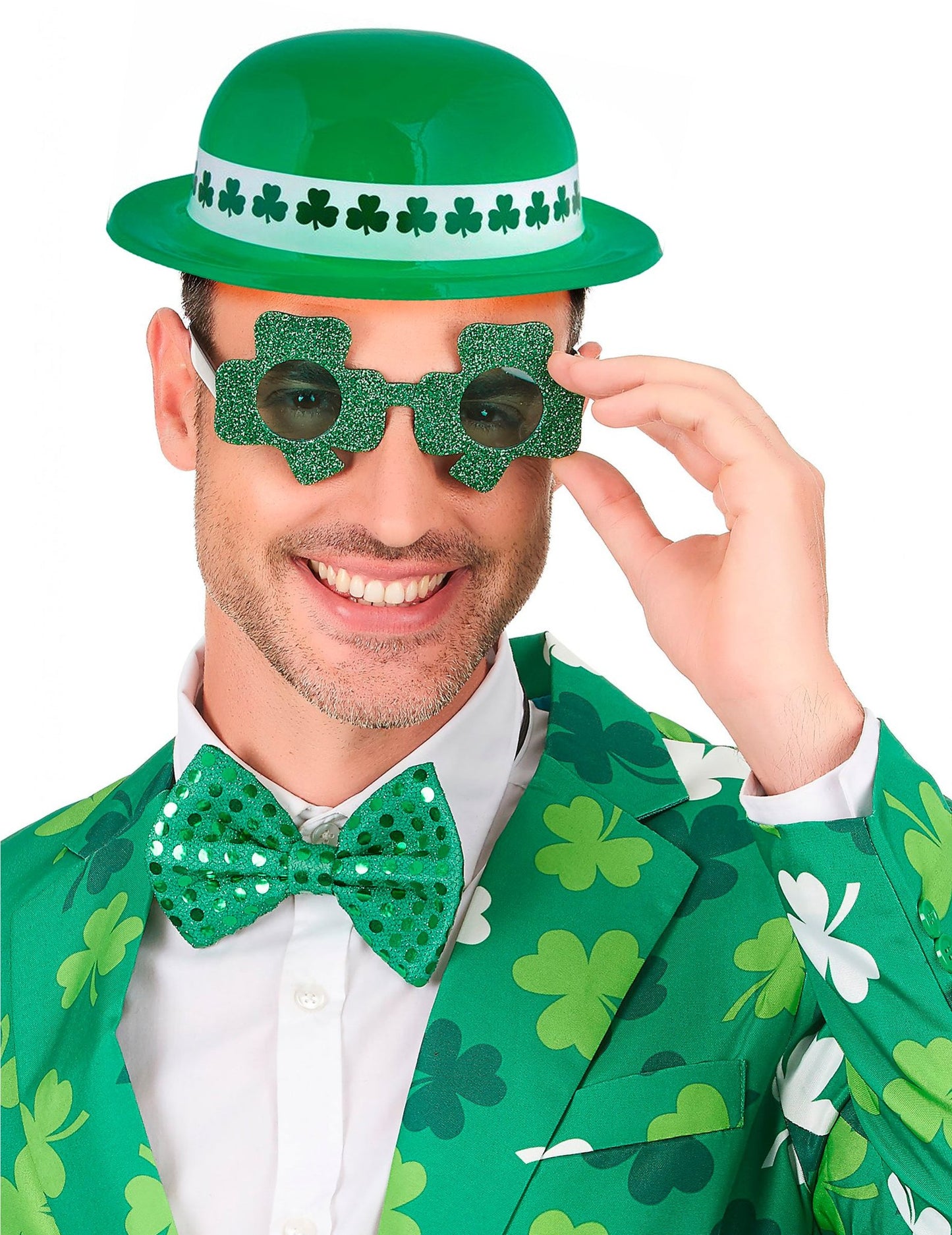 Kit de pajarita y gafas de San Patricio para adultos