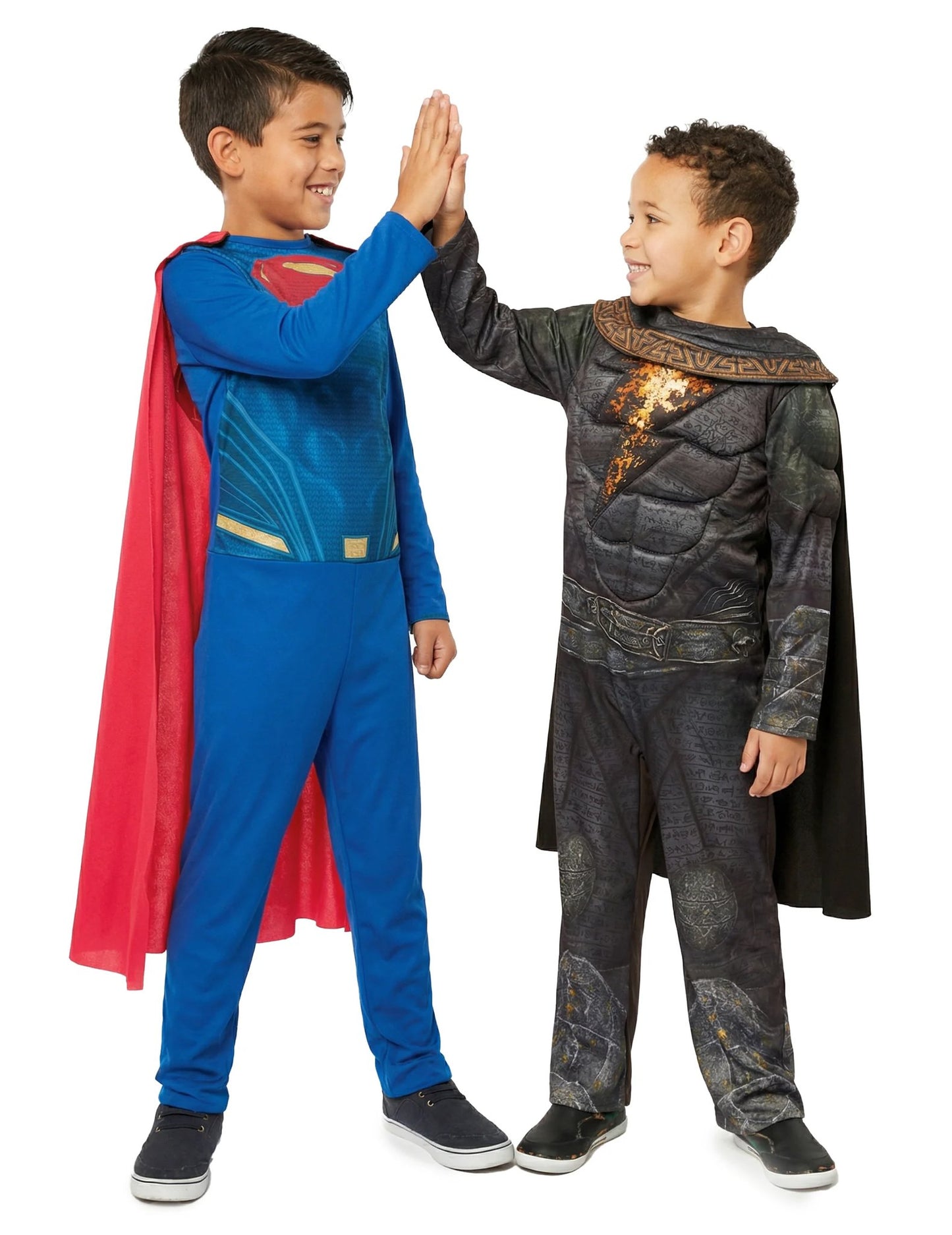 Disfraz de pareja Superman™ y Black Adam™ para niños