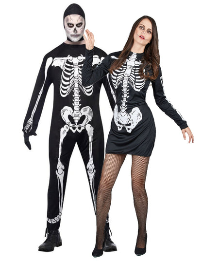 Disfraz de pareja de esqueletos ideal para Halloween