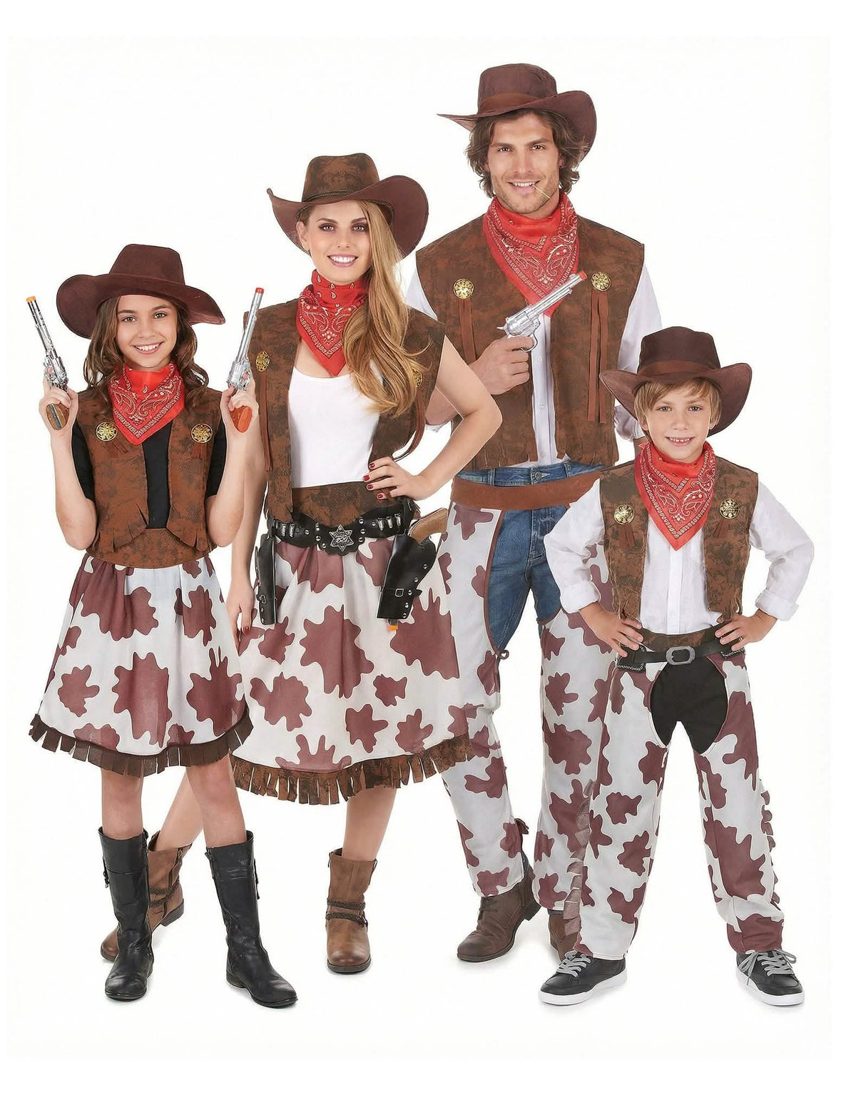 Disfraz de familia de cowboys