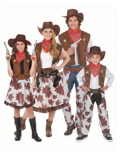 Disfraz de familia de cowboys