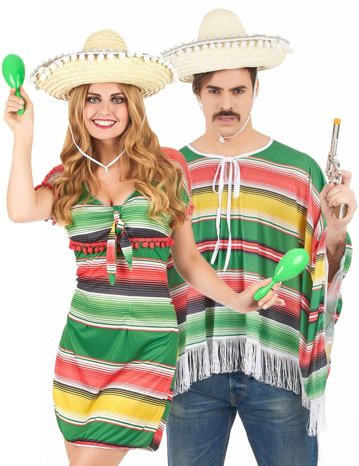 Disfraz de pareja de mejicanos