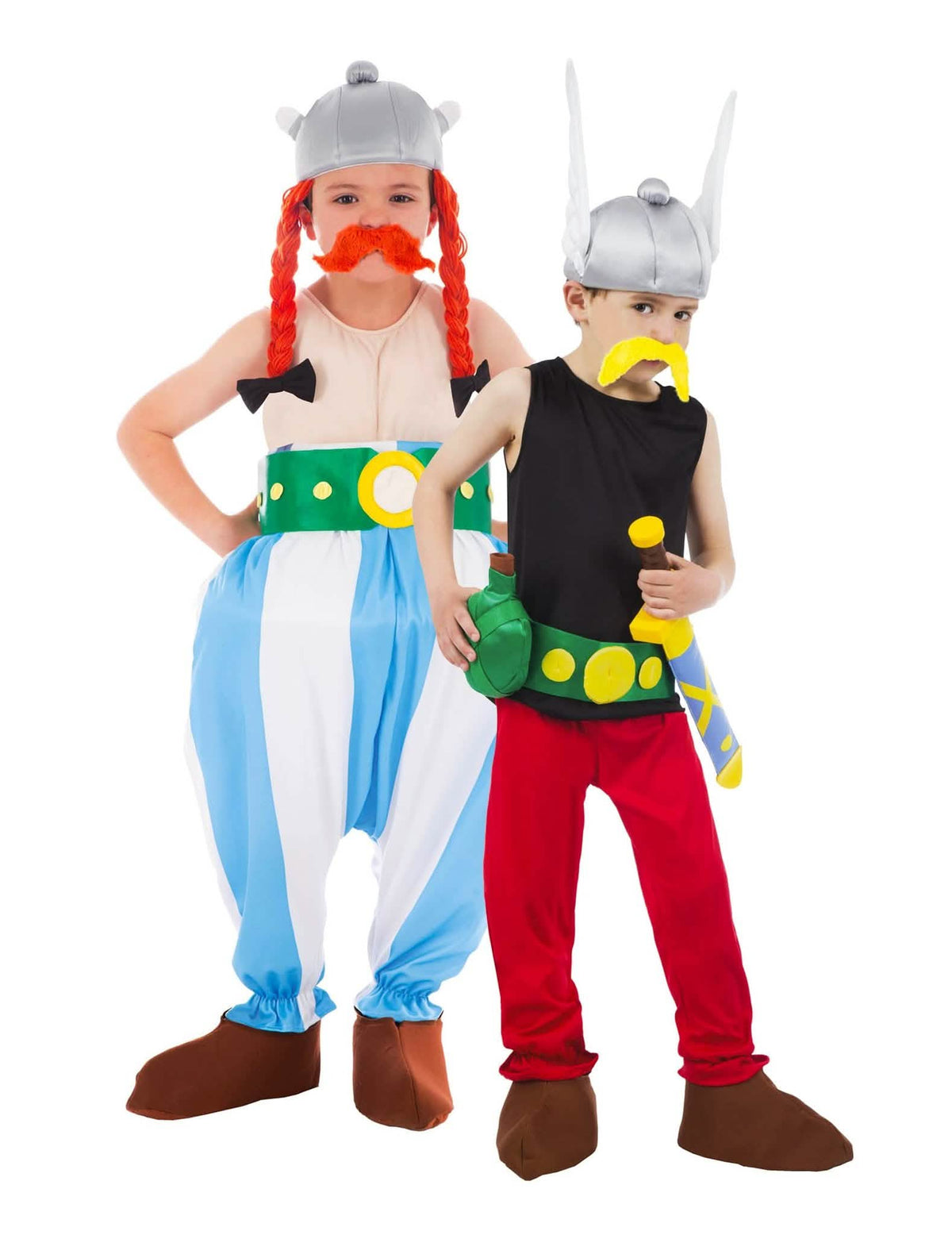 Disfraz pareja Astérix™ y Obélix™ niños