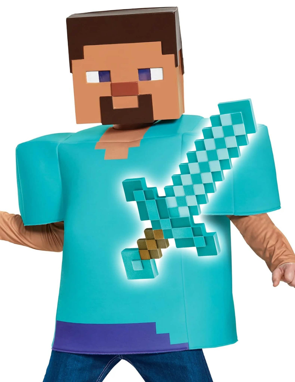 Kit de disfraz de Steve Minecraft™ con espada para niños